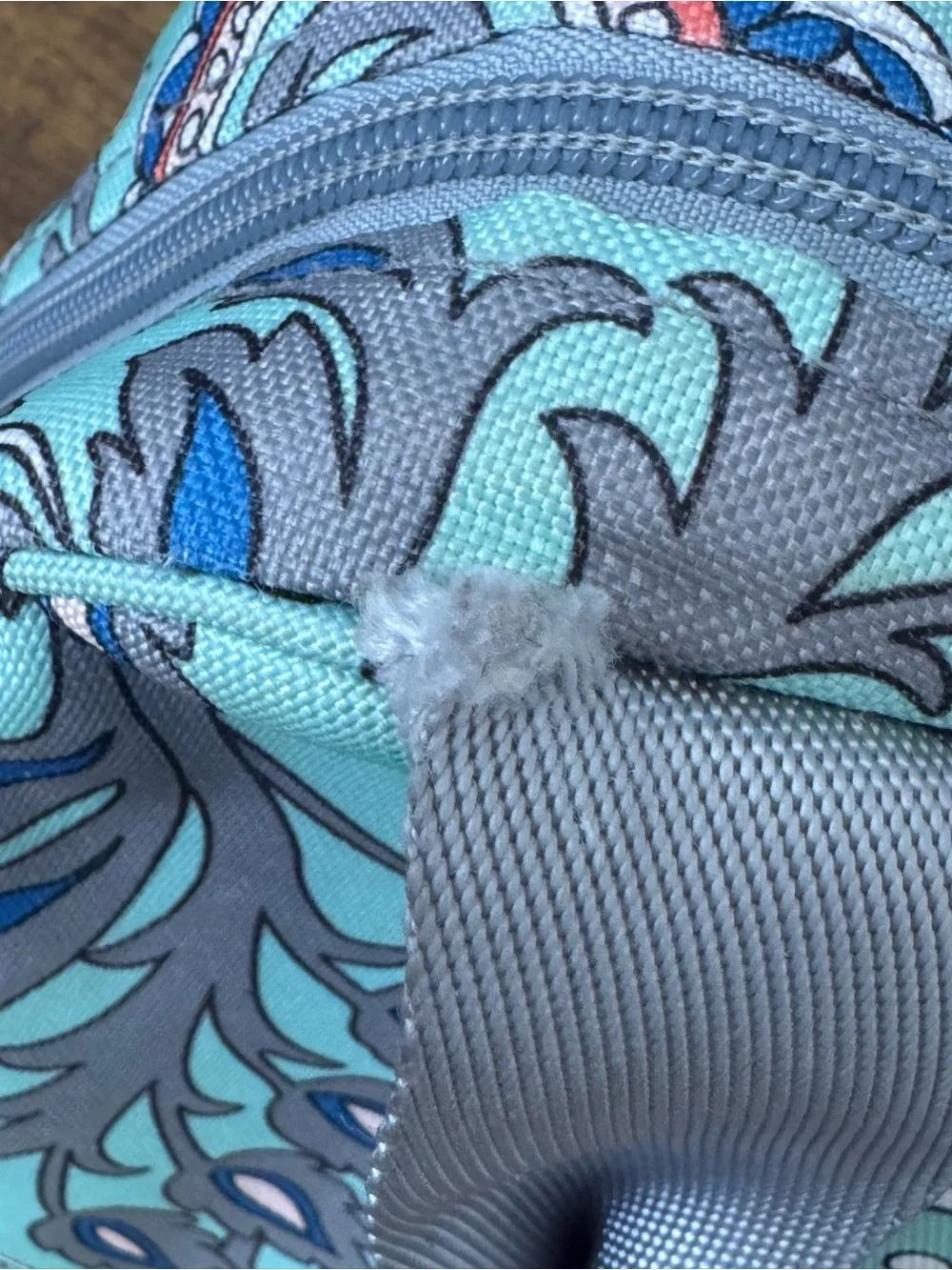 Vera‎ Bradley Insulated Lunch Tote Mint Green Paisley Floral Lunch Bag Zip